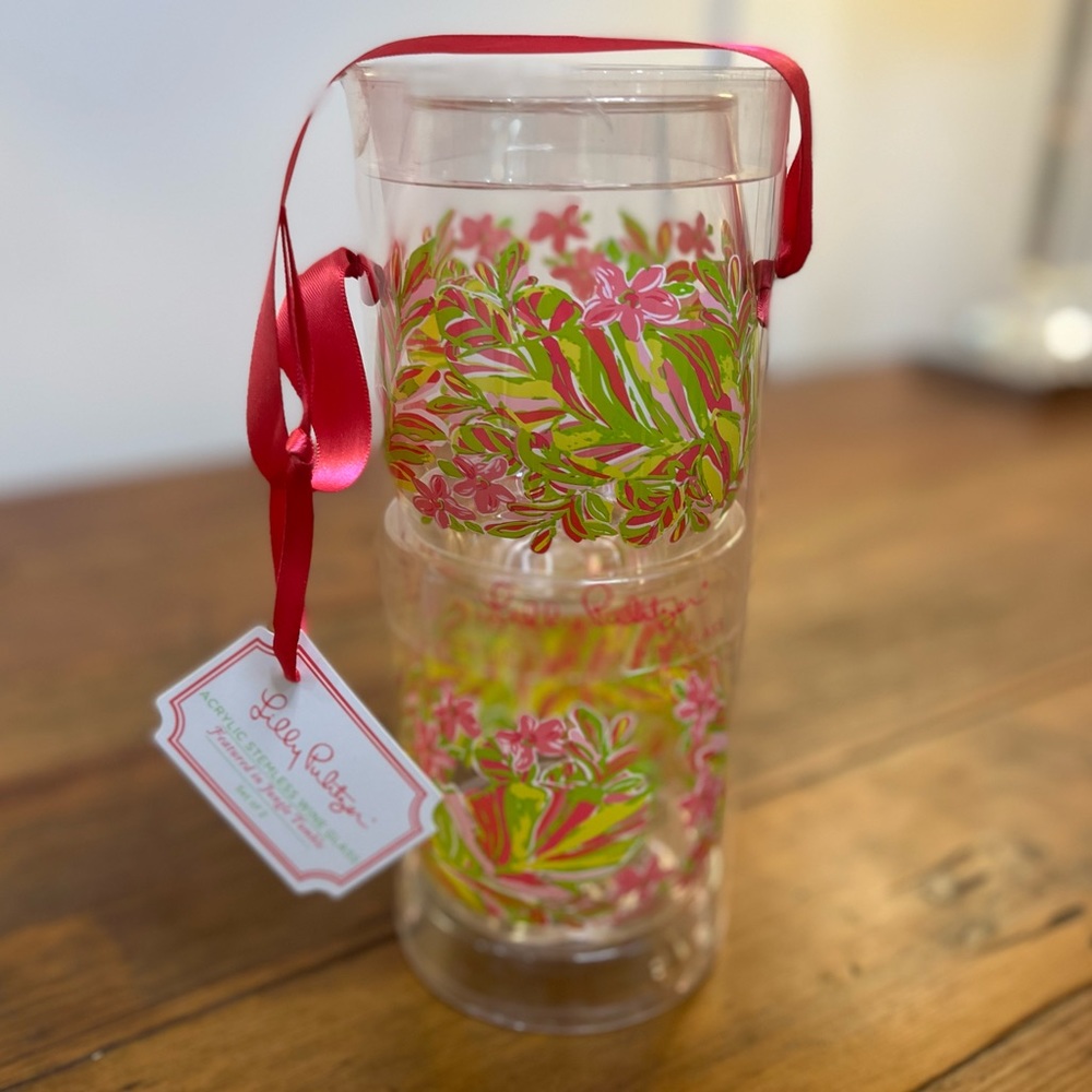 Lilly Pulitzer Wine Glasses, NWT
